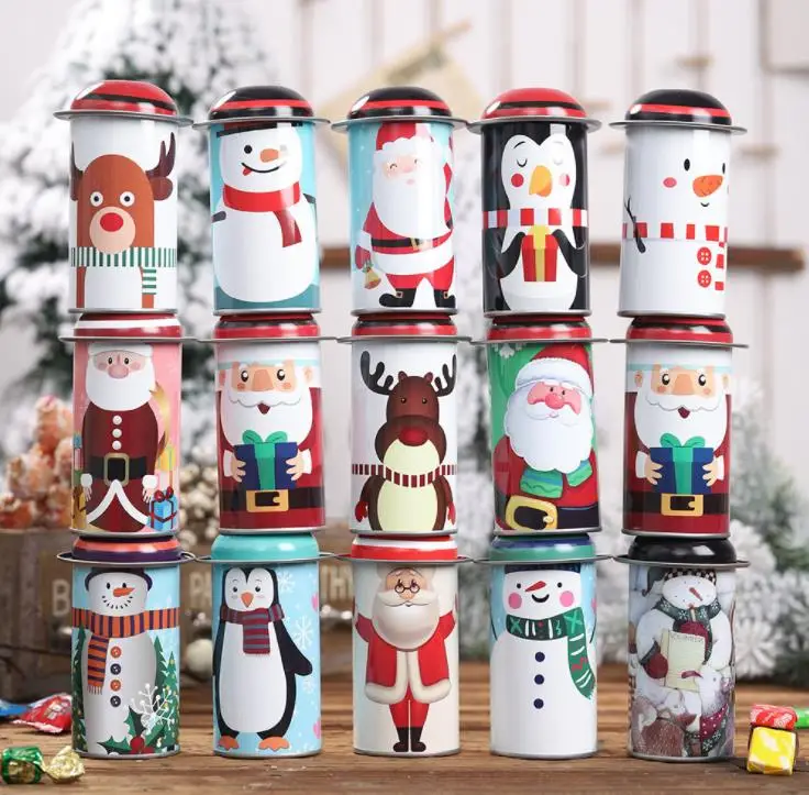 

Жестяная коробка для рождественских конфет, коробка для хранения рождественских конфет, коробка для хранения Санта-Клауса, снеговика, жестяная железная коробка для хранения, рождественские украшения SN1833