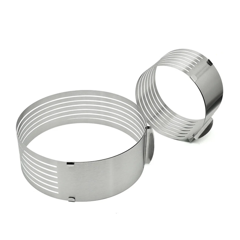 

Adjustable Cake Cutter Stainless Steel Retractable Circular Ring Cake Mould Layered Ring Cake Baking Tool