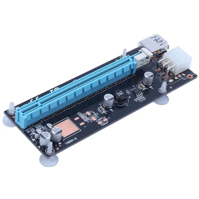 Правый интерфейс PCIe PCI-E PCI Express Riser Card 1x к 16x USB 3 0 кабель для передачи данных с SATA 15