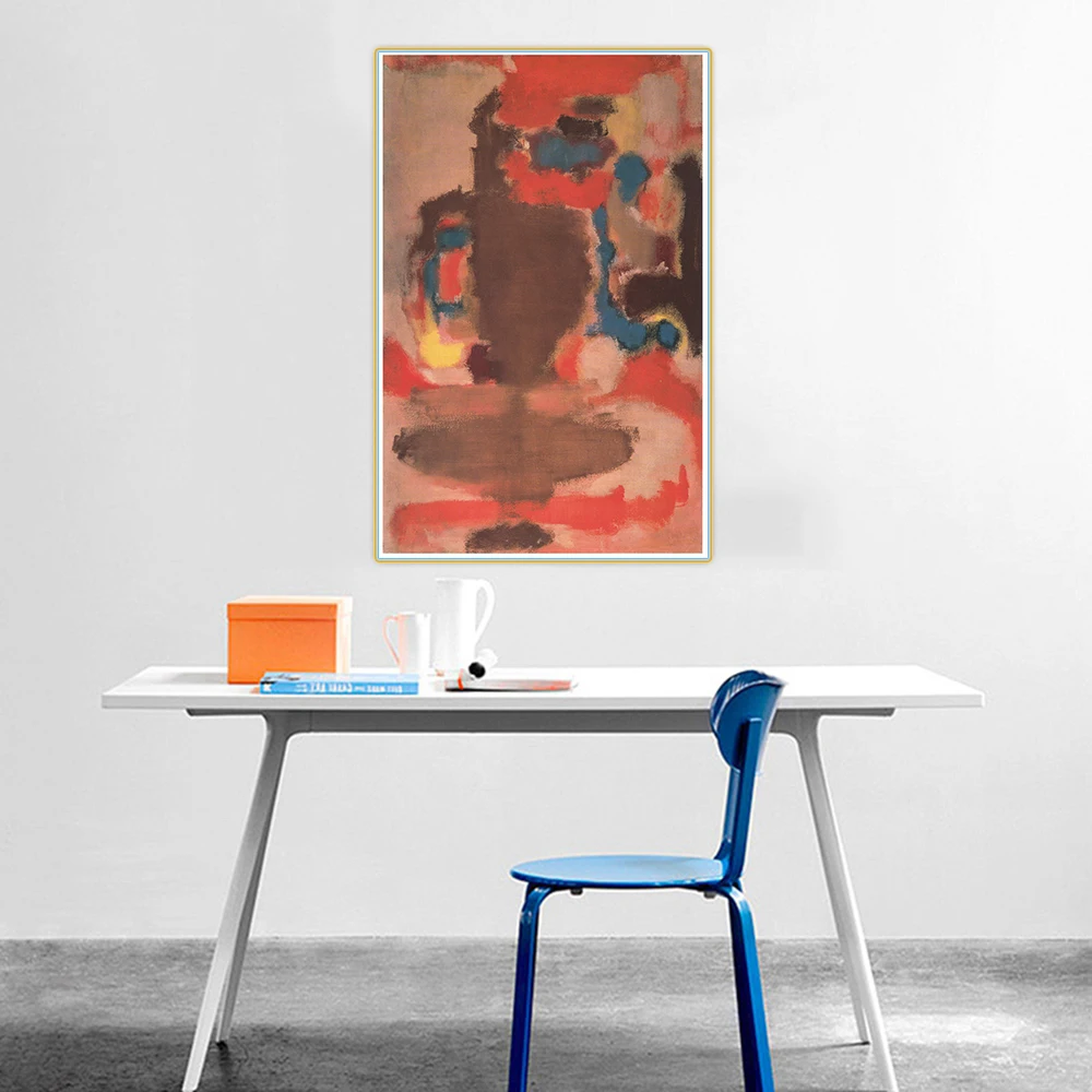 

Holover Mark Rothko"Untitled,1948"Abstract Canvas Oil Painting Color Gamut Painting Artwork Aesthetic Wall Art Home Decoration