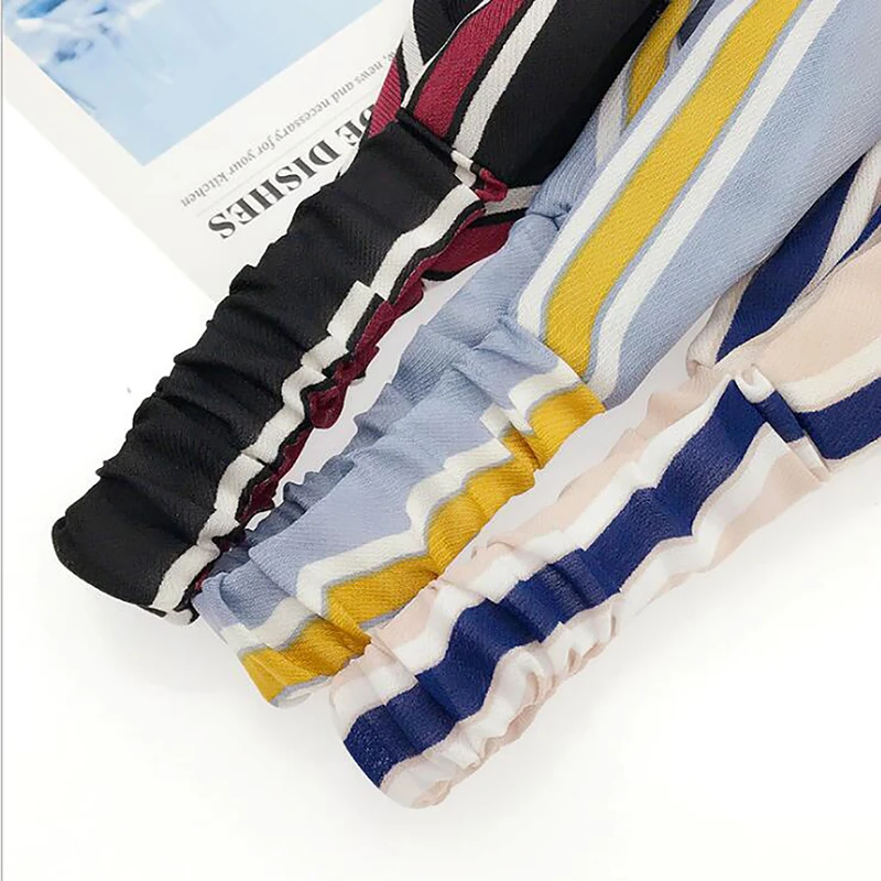 

NEW Hair Accessories For Women Girls Hair Bands Striped Print Headbands Vintage Cross Turban Scarf Bandage