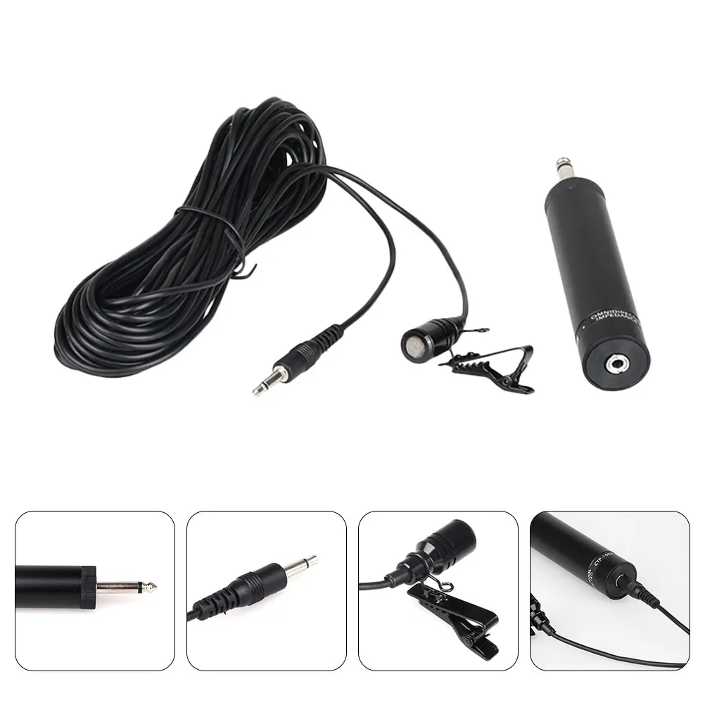 

1 Set Multi-purpose 5m Wire Microphone Lavalier Microphone for Performance