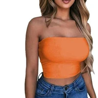 7 color hot selling fashion pure color sexy strapless top new yoga sports womens womens strapless vest s xl
