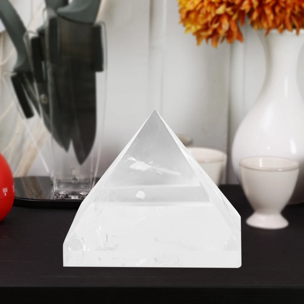 

Кристальная фигурка пирамиды из натурального кристалла, генератор энергии, украшения для дома, комнаты, стола, набор для йоги, медитации