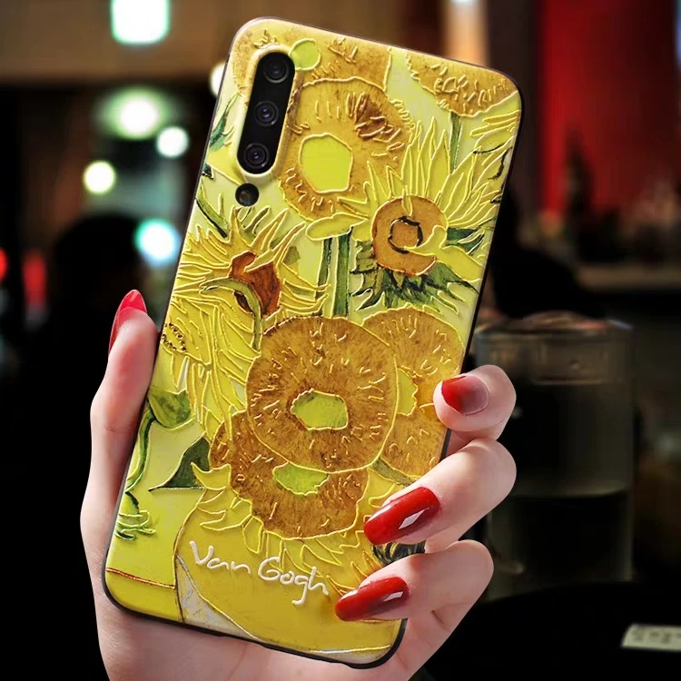 Чехол для телефона Samsung Galaxy A50 A40 A30 A20 A10 Coque искусство Звездная ночь цветок мягкий