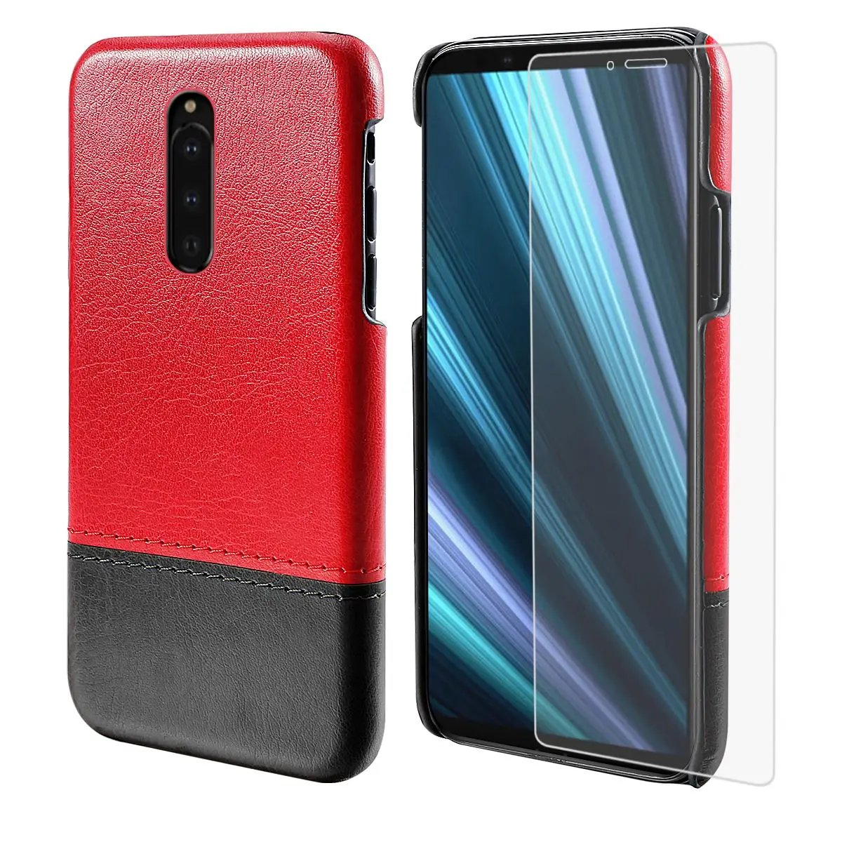 Тонкий чехол на заднюю панель для телефона контрастный цвет кожаный жесткий ПК с