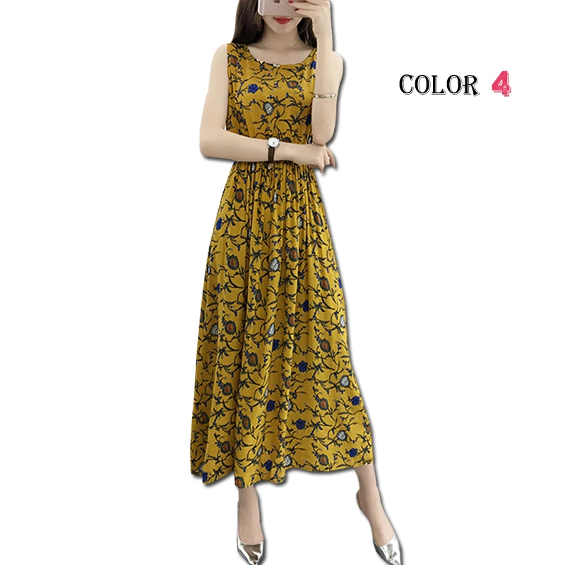 Женское богемное платье макси повседневное пляжное с цветочным принтом в стиле