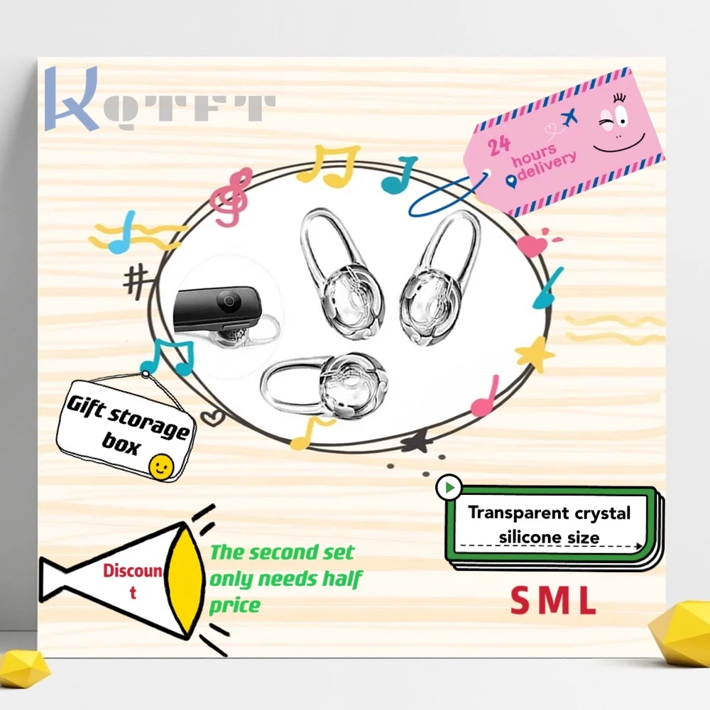 

Earpads 1 set of Silicone Replacement Earbuds Eartips Ear Tips Bud for Plantronics Explorer 500 Wireless Earphones