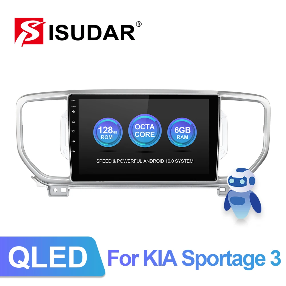 Автомобильный радиоприемник ISUDAR V72 QLED Android для KIA/KX5/Sportage 3 4 2016 2017 2018 2019 GPS