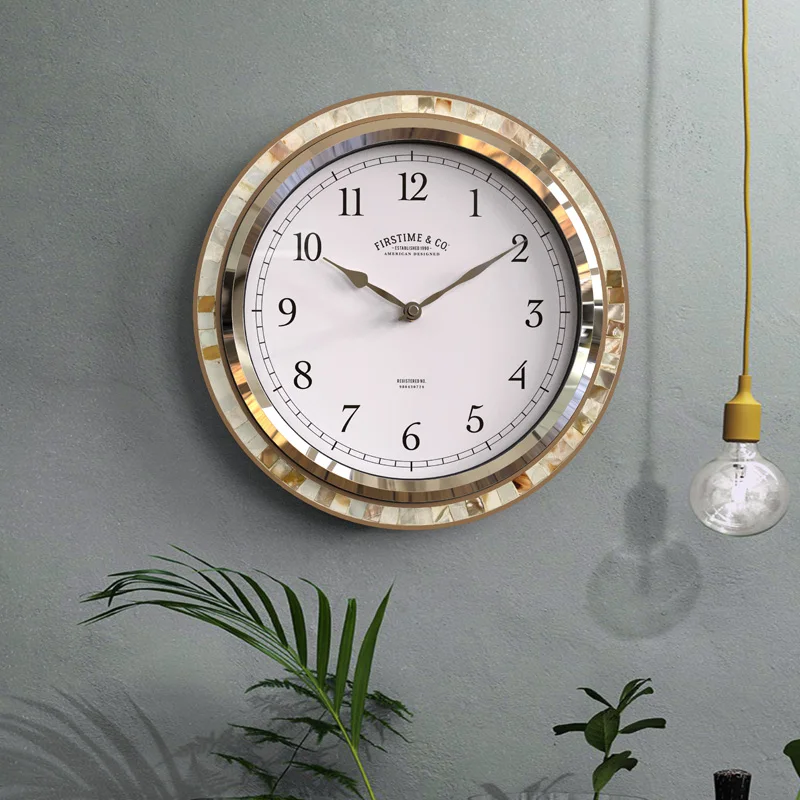 

Круглые Настенные часы в скандинавском стиле, минималистичный дизайн, кварцевые бесшумные уникальные художественные Креативные украшения для спальни EI50BZ