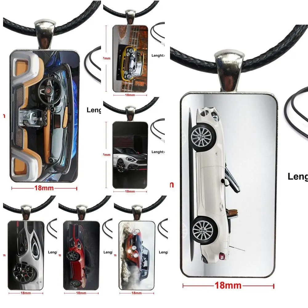 Для унисекс подарок модный стеклянный кабошон кулон прямоугольное ожерелье