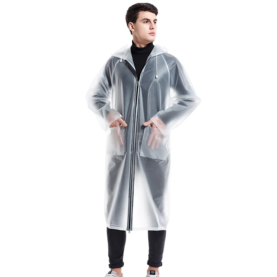 ПВХ прозрачные плащ Женщины Водонепроницаемый пончо человек обувь пальто куртки