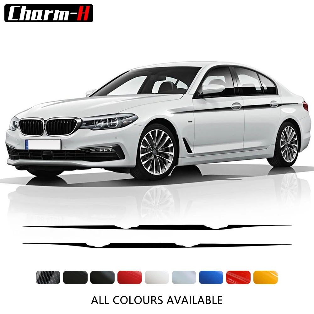 

2 X M Performance Side Stripes Sticker Waist Line Decal For BMW F20 F22 F23 F30 F32 F33 F10 G30 F48 F25 F26 F15 F16 Accessories