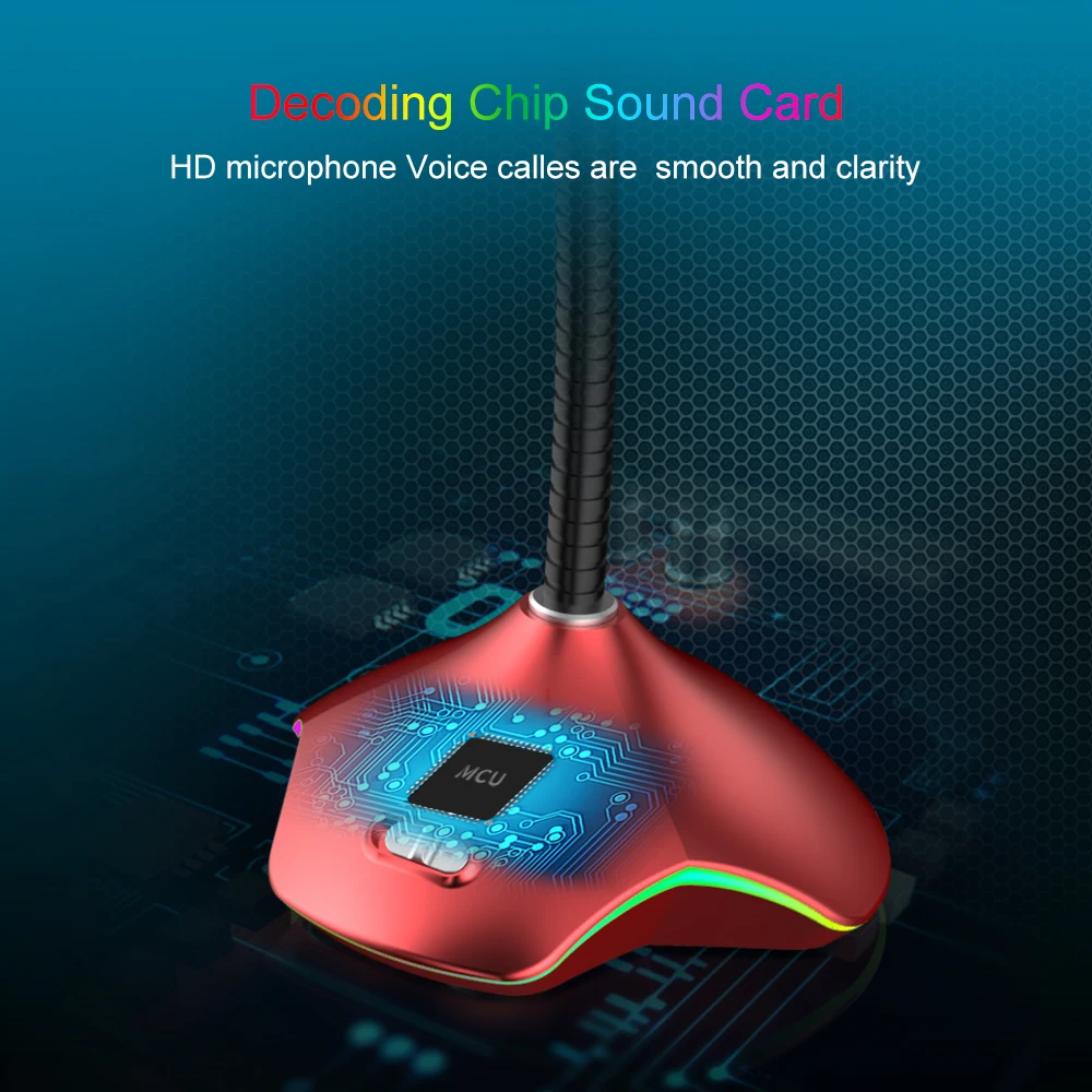 Компьютерный микрофон PopuPine регулируемый Студийный для речи на 360 ° игровой USB