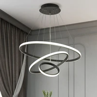 nordic living room pendant lamp simple restaurant lamps bar ring lights office creative modern 3 rings pendant light circle