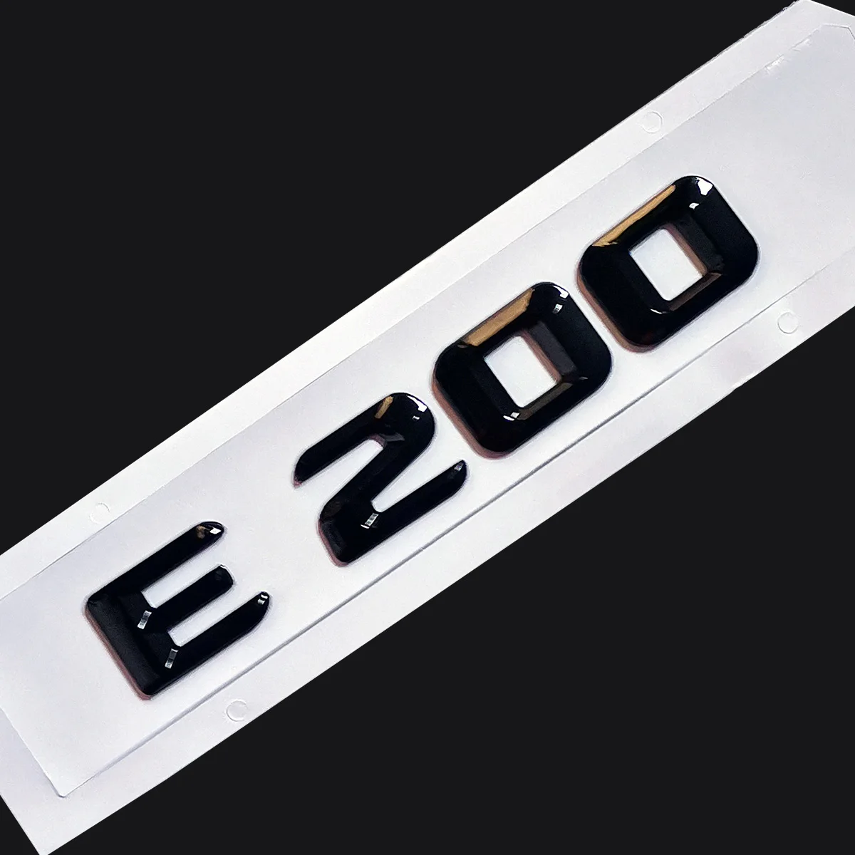 Original Size 1:1 Car rear tail Emblem Number letters Car Sticker For Mercedes Benz E200 E 200 Chrome Silver/ Matte Black