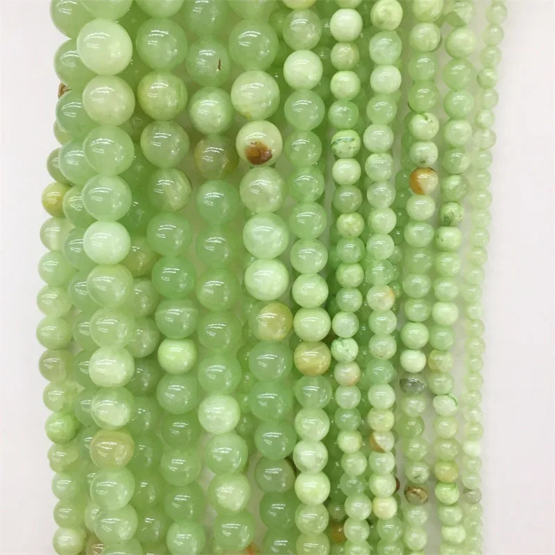 Натуральный минеральный камень полированный зеленый кальцит бусины из