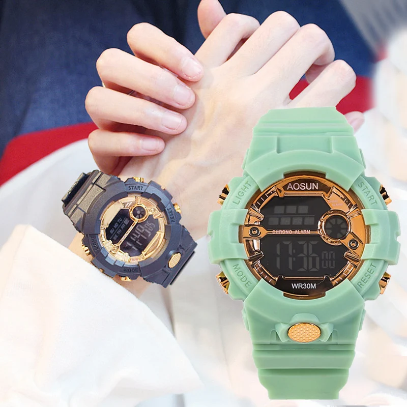 

Fashion Kids Waterproof Sport Watches Multi-function Lights Children's Watches LED Digital Luminous Student Watch Electronic