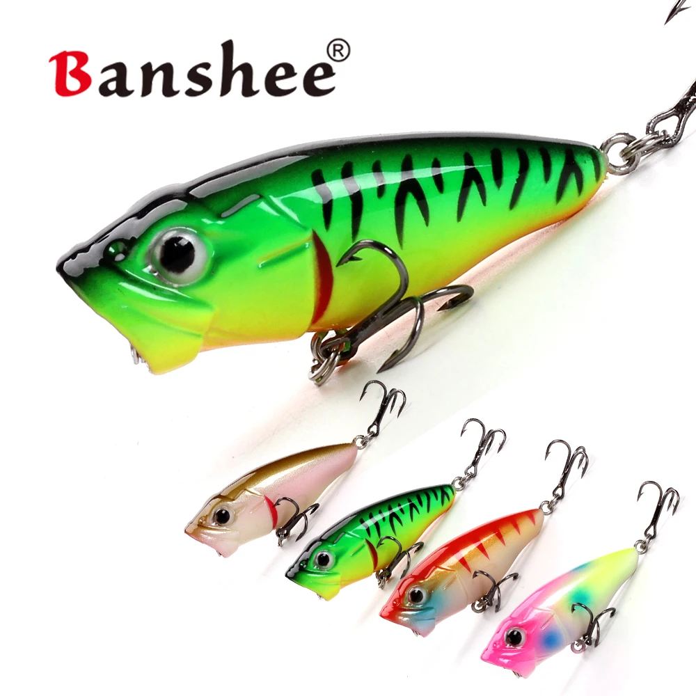 Banshee 45 мм 3,3 г попперы для рыбалки воблеры для щуки мини попер Рыбная ловля на поверхности воды бас форель жесткая искусственная приманка искусственная попперы для рыбалки поппер воблеры на щуку воблеры