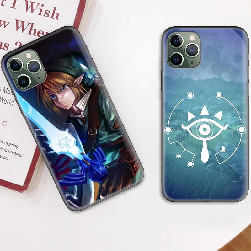 

Legend Of Zelda Cases for Apple iPhone 12 Mini 11 Pro X XS MAX XR 7 8 6 6S Plus 5 5S SE 2020 Black Silicone Phone Couvre