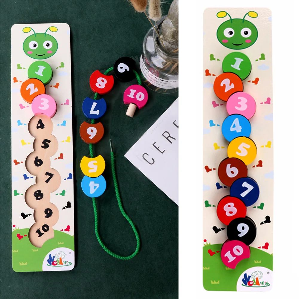 Деревянные игрушки для малышей игрушка сделай сам номер гусеница вязание нить