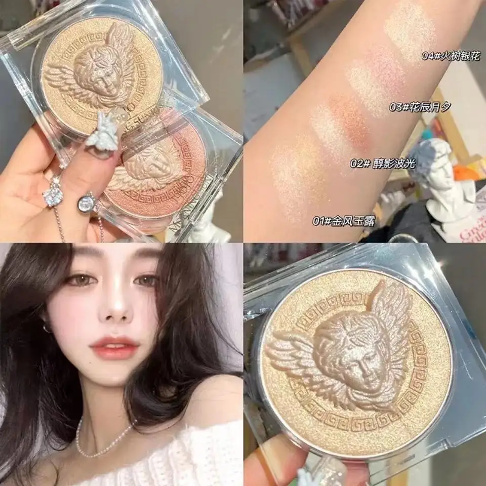 

Makeup Highlighter Palette Shimmer Powder Base Illuminator Face Bronzer Palette Highlight Texture Contour Cheek Blush Cosmetic