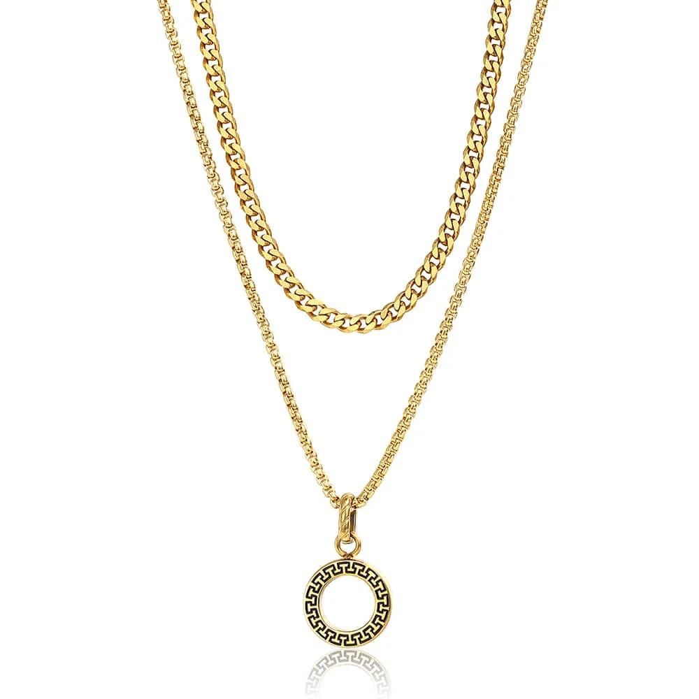 Новинка 2019 модное кольцо подвеска многослойное панк крутое в коробке звено