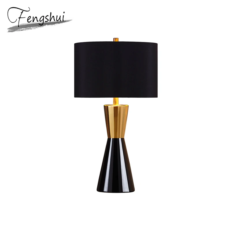 Роскошный керамический тканевый светодиодный светильник настольная лампа