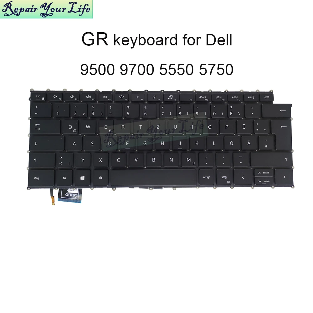 

Немецкая запасная клавиатура с подсветкой GR/GE, немецкая клавиатура y для ноутбука Dell XPS 9500 9700 Precision 5550 5750 0JWYNF