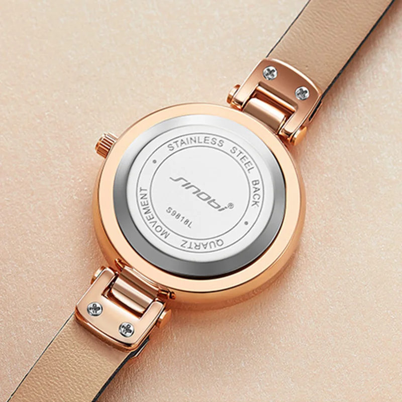 Часы женские кварцевые под розовое золото водонепроницаемые | Наручные часы