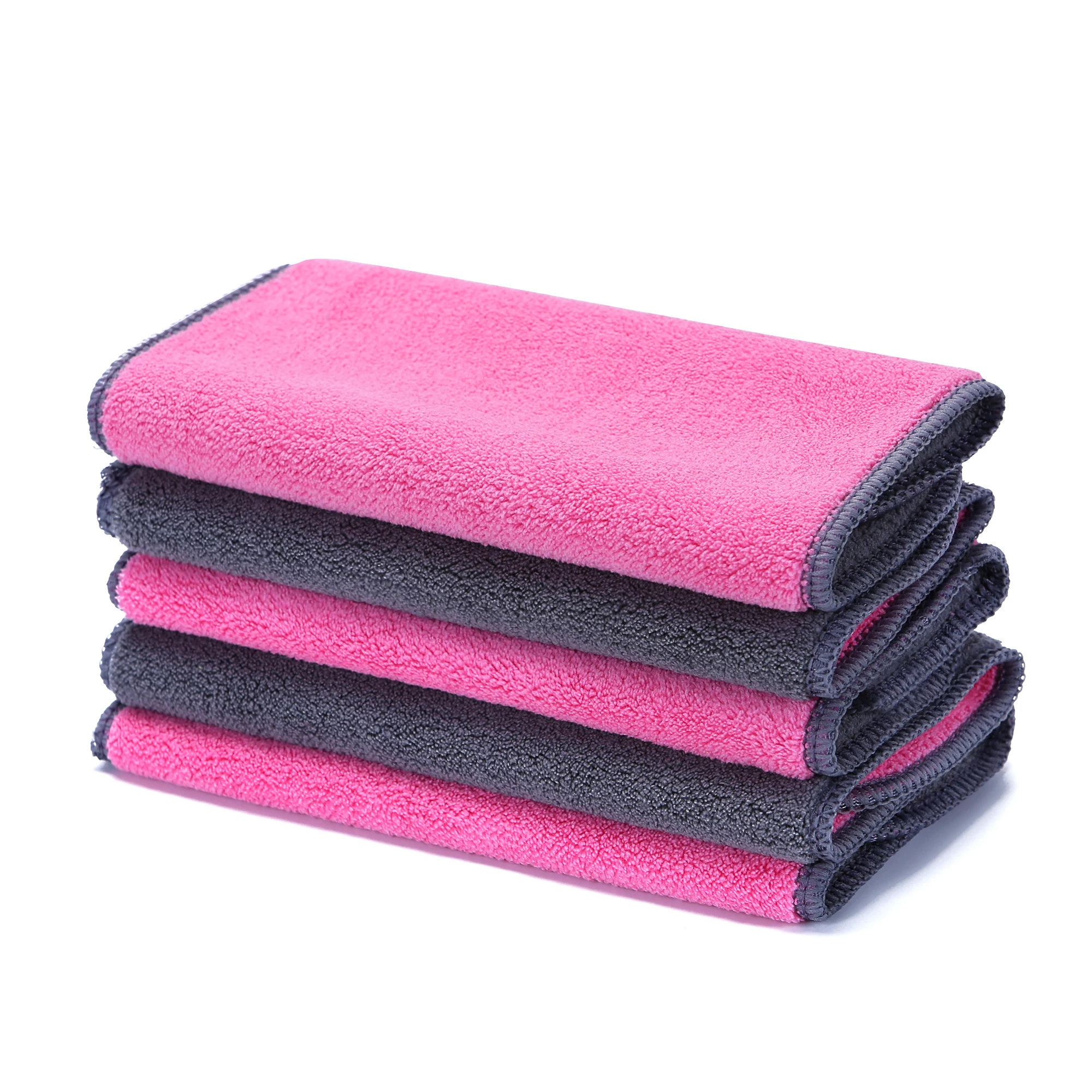 

10pcs/pack 20*30cm Kitchen Superfine Fibre Pink Cleaning Duster Cloth Easy To Clean Wash Cloth Washing Tool
