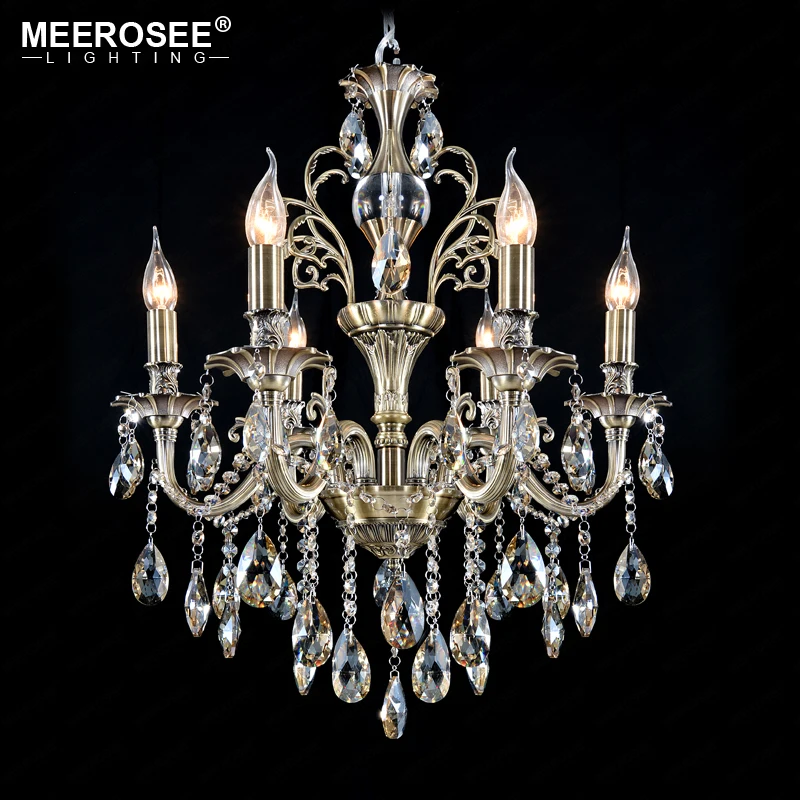 Винтажная хрустальная люстра светильник с креплением лампа подвесной канделябр