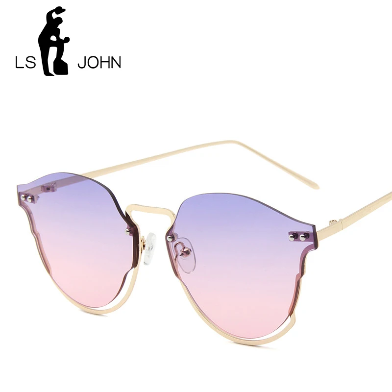V образной КРЕПЕЖНОЙ ПЛАСТИНОЙ LS Джон без оправы градиентный солнцезащитные очки