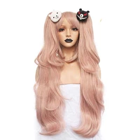 hairjoy synthetic hair junko enoshima double ponytail long wavy cosplay wig for costume party