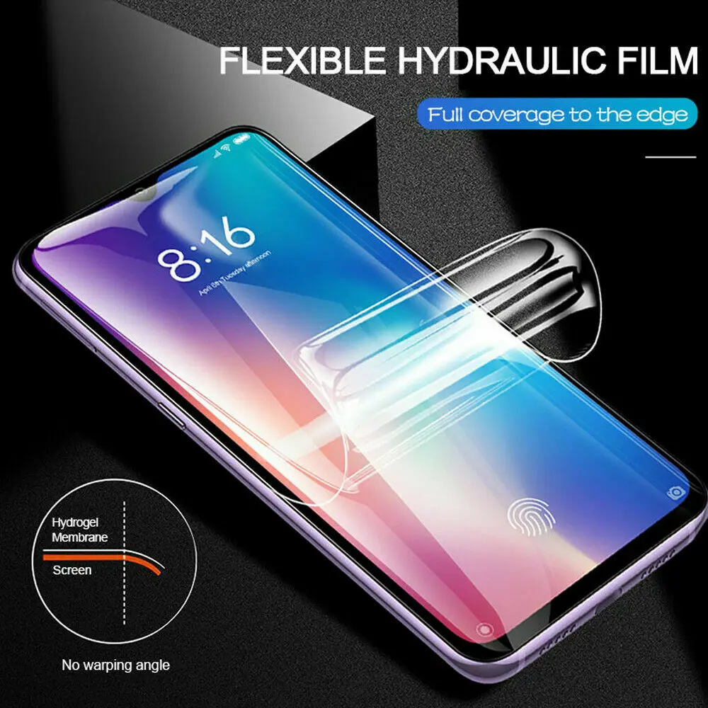 Защитная пленка для Motorola Moto One Action Full Cover мягкая Гидрогелевая HD | Мобильные