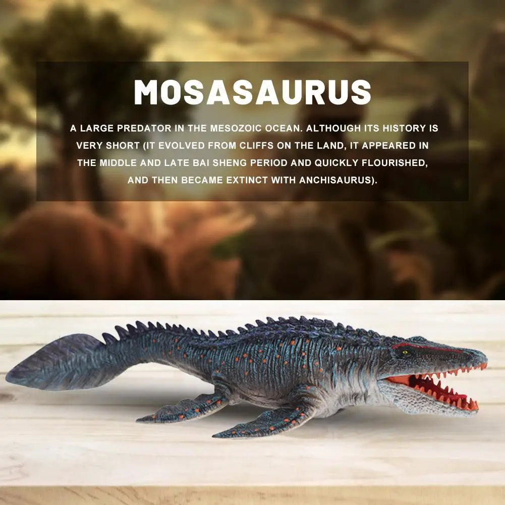 1pcs 34CM Dinosaur Figurine Realistic Mosasaurus Toys Plastic Wild Animaled Model Educational Gift For Kids | Игрушки и хобби