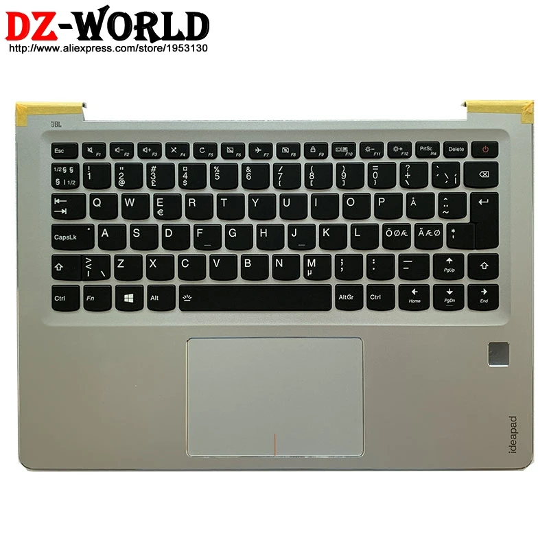 

Palmrest C Cover Upper Case With Nordic Backlit Keyboard Touchpad for Lenovo Ideapad 710S Plus-13IKB ISK Laptop 5CB0M09408