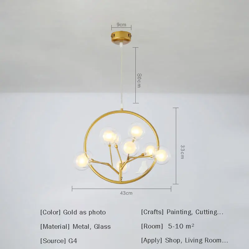 9 lighs glass Современные Стекло дизайн светодиодные люстры, потолочные Гостиная лампа столовая светильники Декор дома освещения из золотистого металла G4 - Цвет абажура: 9 lighs glass