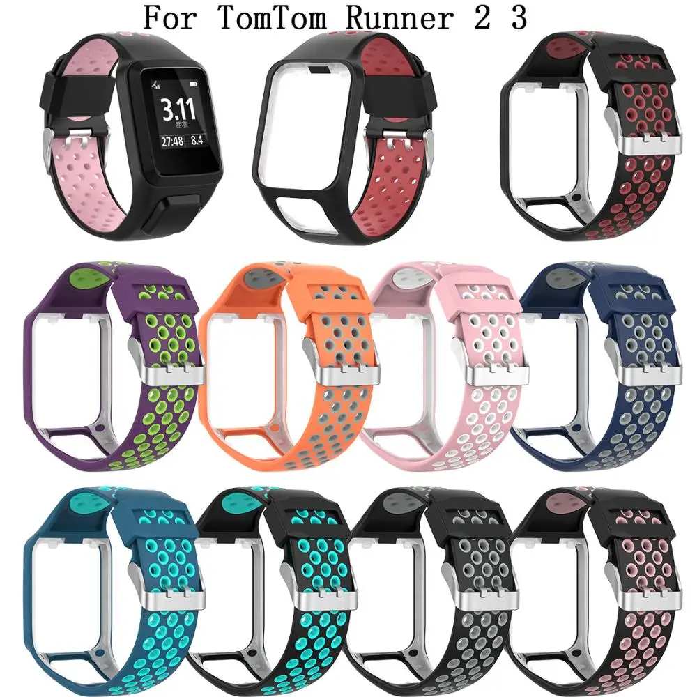 Ремешок силиконовый для фитнес трекера TomTom Runner 2 3 Spark 3|Ремешки часов| |