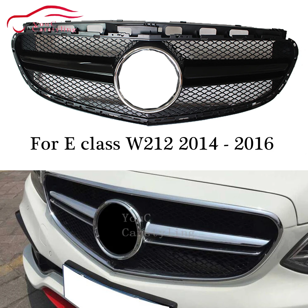 W212 AMG Решетка переднего бампера гриль сетка для Mercedes E class 4 дверный седан 2014 2016 E200