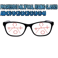 progressive multifocal anti blu light reading glasses black frame for men women high quality business 0 75 to 4 0