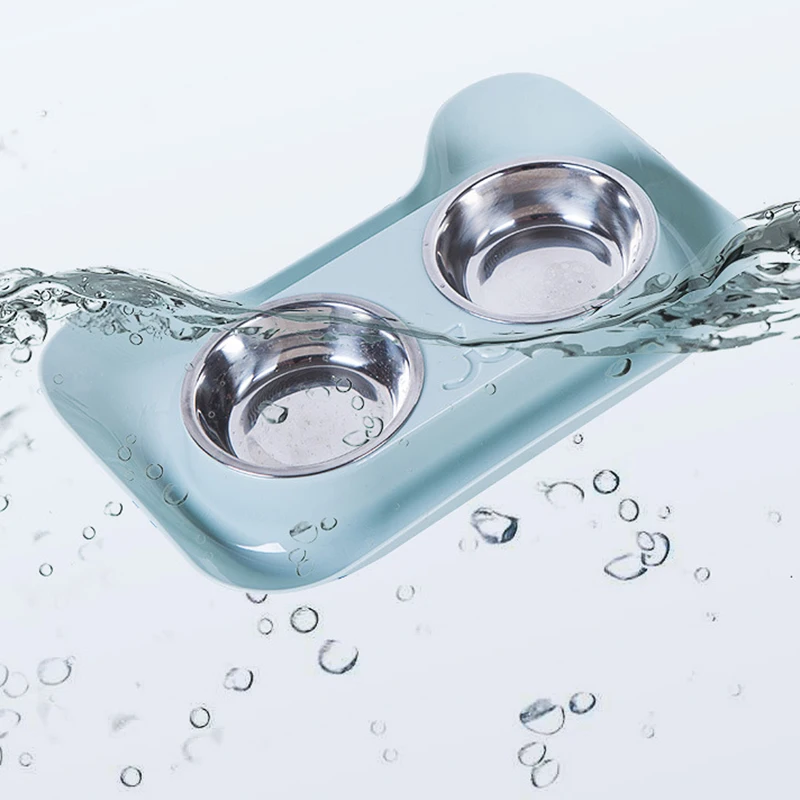 Милая миска для кошек нескользящая двойного назначения питомцев корма собак