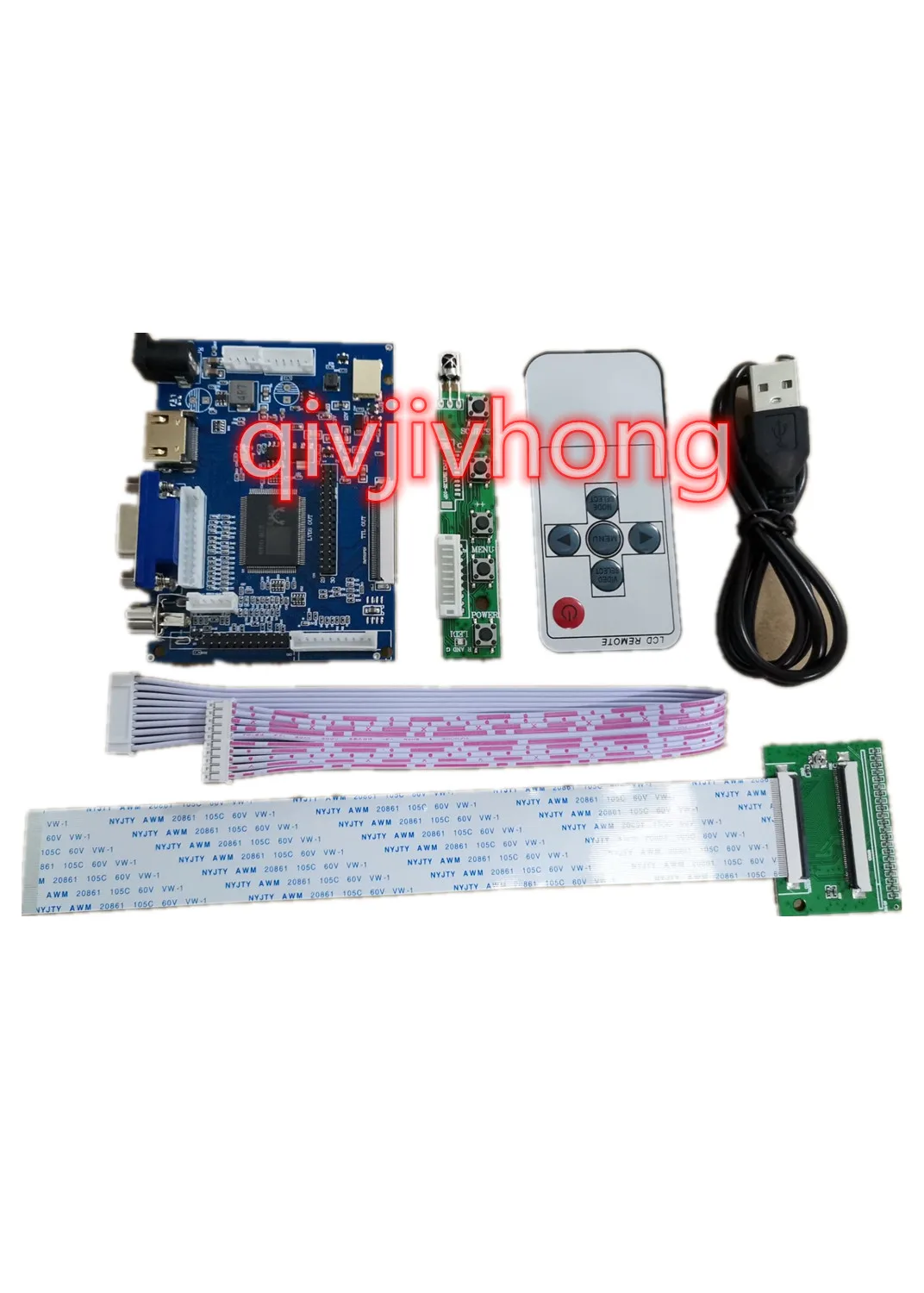 Плата контроллера LCD TTL LVDS HDMI VGA 2AV 60PIN для платы драйвера Hsd070idw1 D00 E11 E13 C00 |