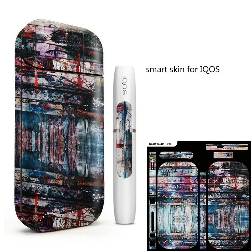Волшебная Акула тигр череп стикер в стиле панк стерео пленка для IQOS 2 4 p Plus печать
