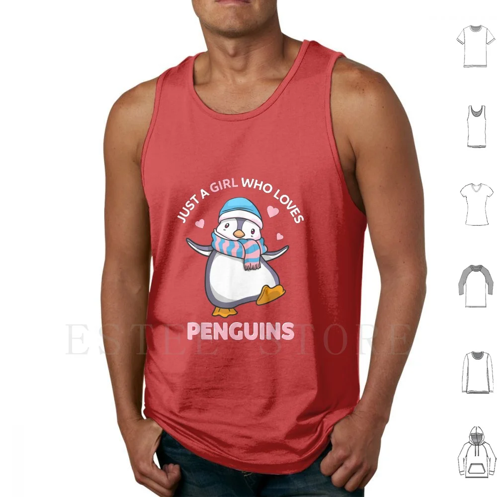 

Just A Girl Who Loves Penguins Gift Cute Penguin Girls Kids T Shirt Tank Tops Vest Sleeveless Penguins Just Penguin