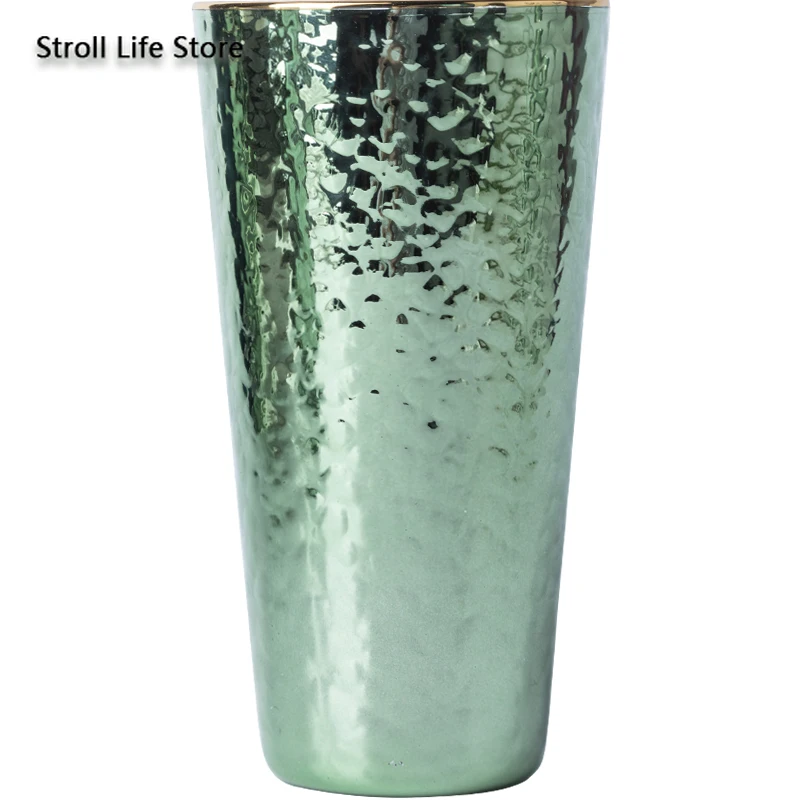 Креативные зеленые бокалы для виски стеклянные коктейлей банкетов вина пива