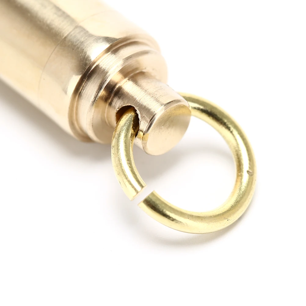 

1PCS Waterproof Pills Case Mini Brass Medicine Box Container Medicine Bottle Keychain Outdoor Emergency Gear Tool EDC Survival