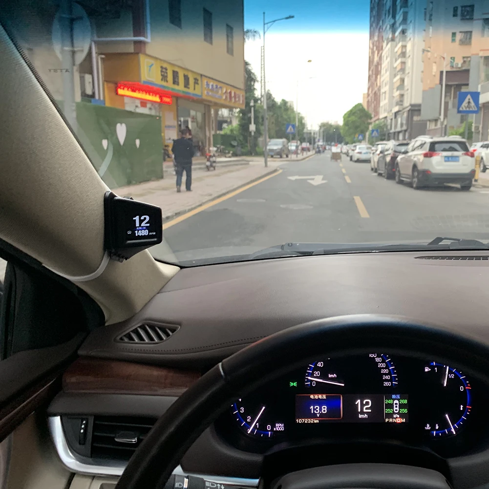 

On-board Computer A-Pillar OBD 2 + GPS Car Trim Dash Speedometer RPM Smart Gauge Unique Parts Portable Car Ornaments