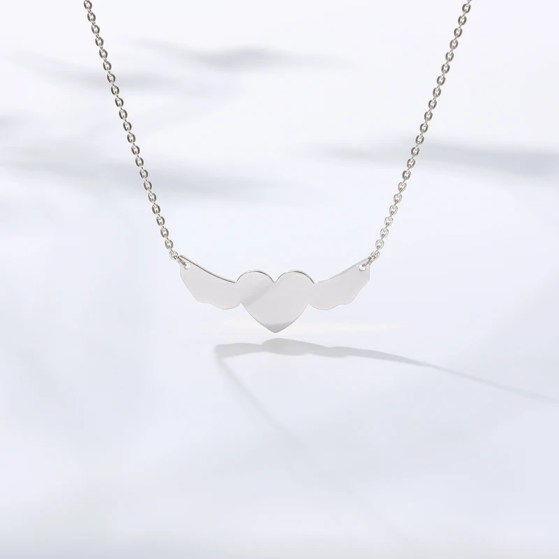 Женское Ожерелье с крыльями ангела в виде сердца|Ожерелья подвеской| |
