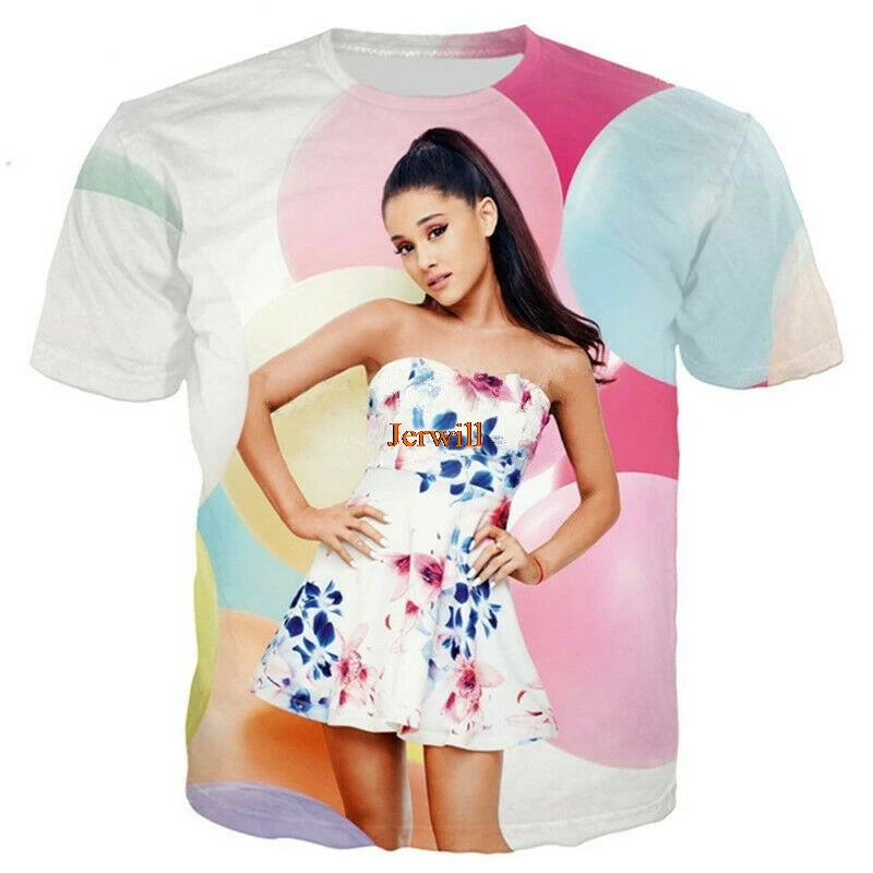 Singer Ariana Grande 3D Print Casual T-Shirt Fashion Women Men Short Sleeve Tops